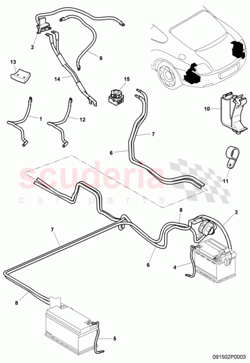 Part Diagram for Bentley 3W8971225