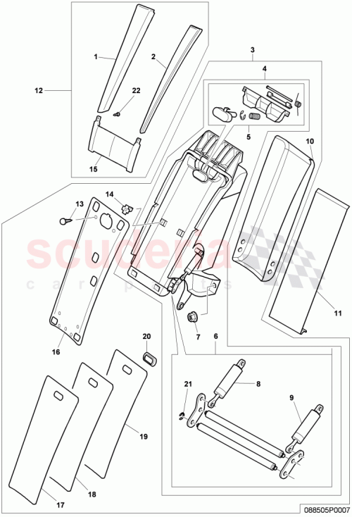 Part Diagram for Bentley 3W8886295