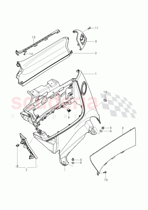 Part Diagram for Bentley 3W3 868 935