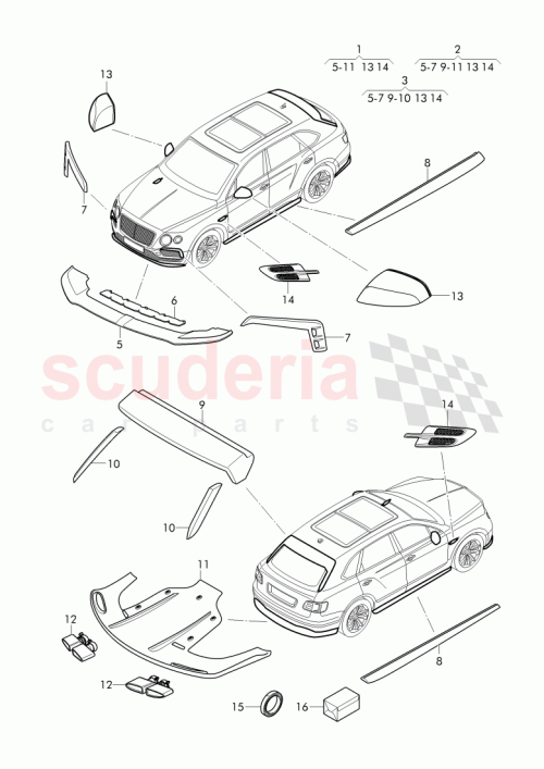 Part Diagram for Bentley 36A071611E