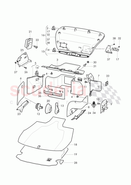 Part Diagram for Bentley 3W7 868 503 L