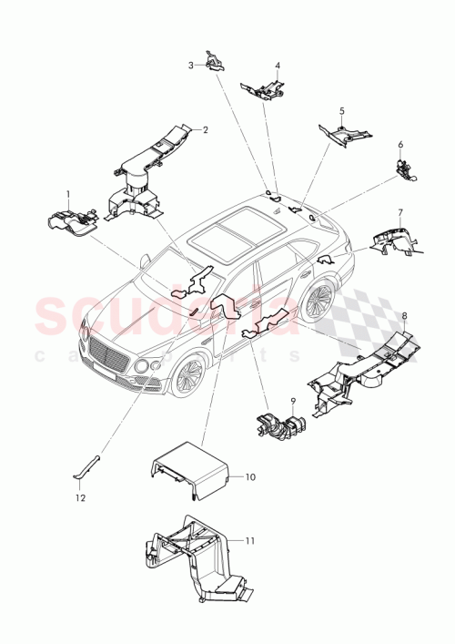 Part Diagram for Bentley 4M0 971 822 P