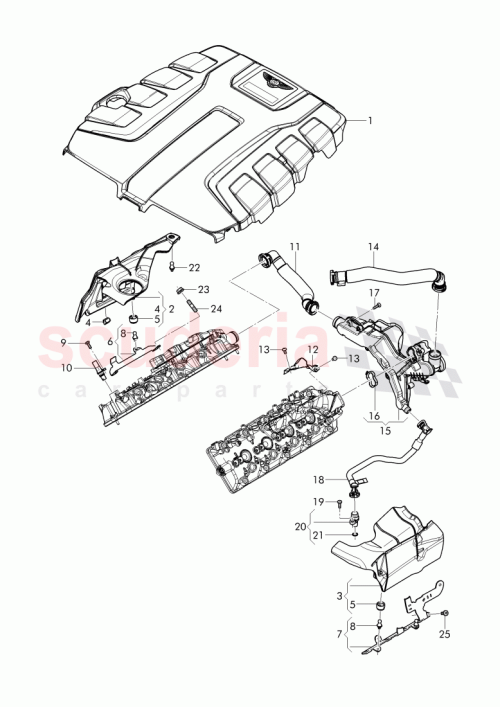 Part Diagram for Bentley WHT 000 341