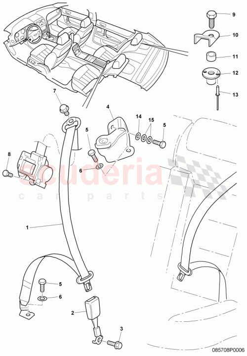 Part Diagram for Bentley 3W5858846