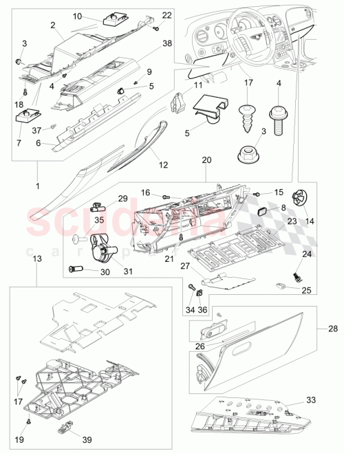 Part Diagram for Bentley 3W0857342