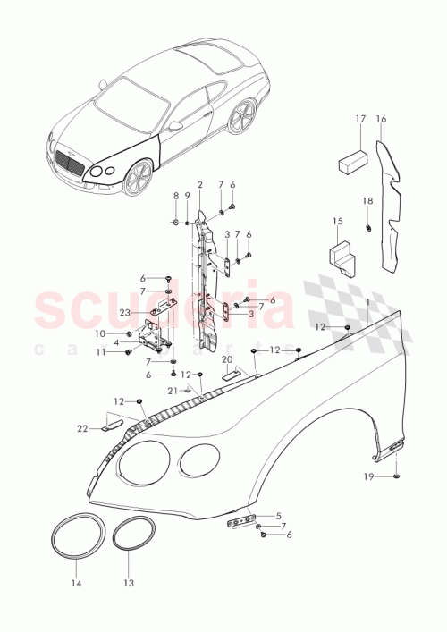 Part Diagram for Bentley 3W8 821 022 AQ