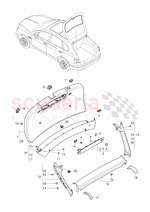 Part Diagram for Bentley 7M3858153