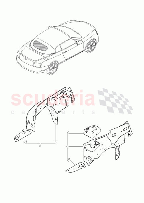 Part Diagram for Bentley 3W7809410E