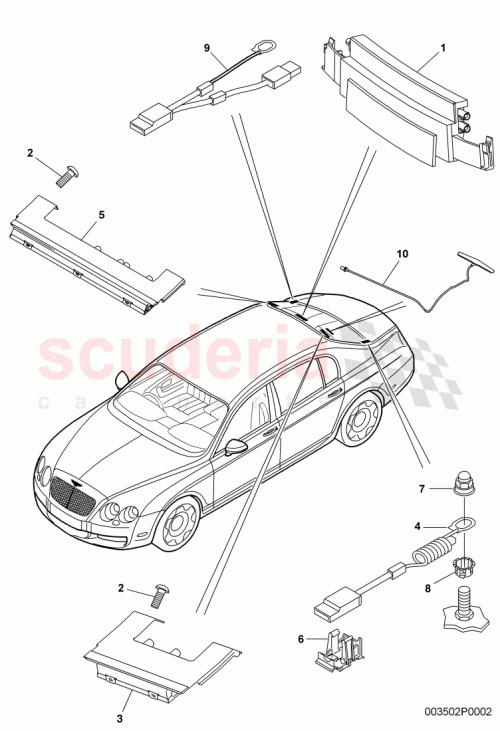 Part Diagram for Bentley 1J0 971 254 B