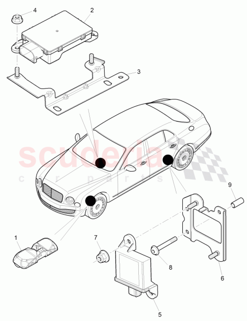 Part Diagram for Bentley 7PP907283