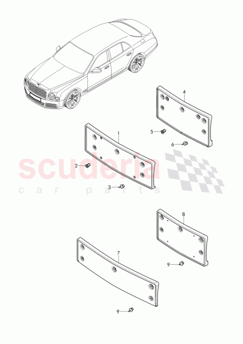 Part Diagram for Bentley 3Y0 807 287 B