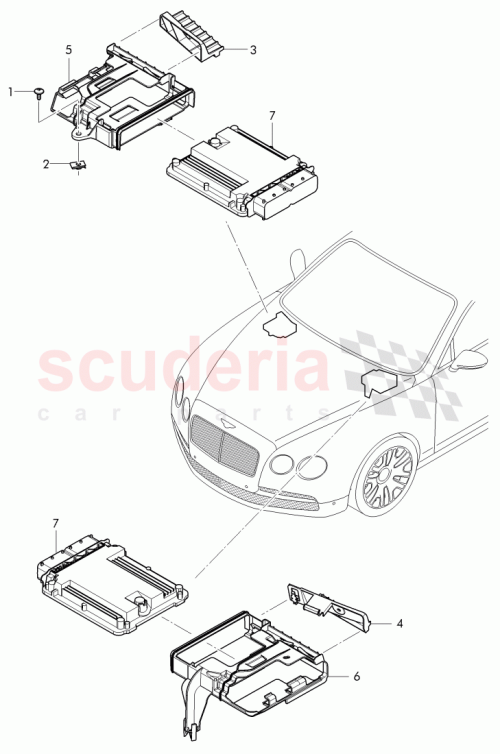 Part Diagram for Bentley 3W1 972 581
