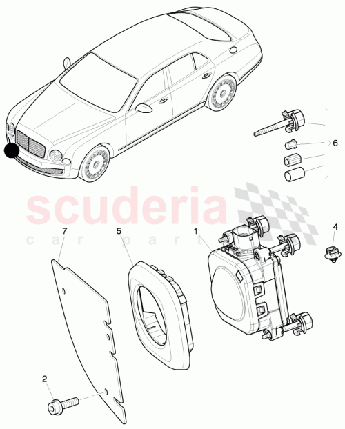 Part Diagram for Bentley 4H0998561