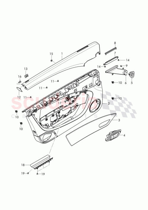 Part Diagram for Bentley 3W7867101A