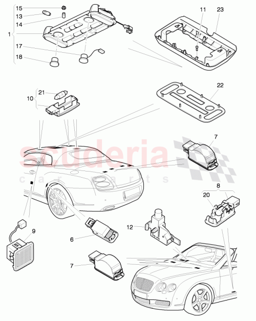 Part Diagram for Bentley 3W7959527N