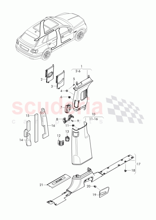 Part Diagram for Bentley 4A0 867 276 B