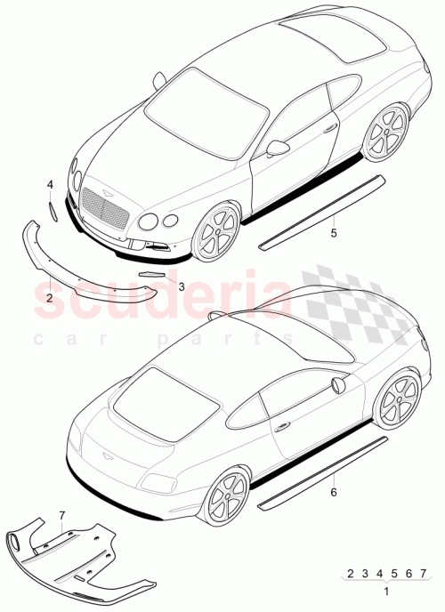 Part Diagram for Bentley 3W8 071 612 A