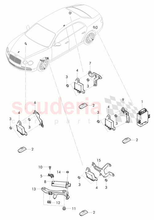 Part Diagram for Bentley 3W0907493