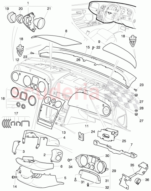 Part Diagram for Bentley 3W2858047AC
