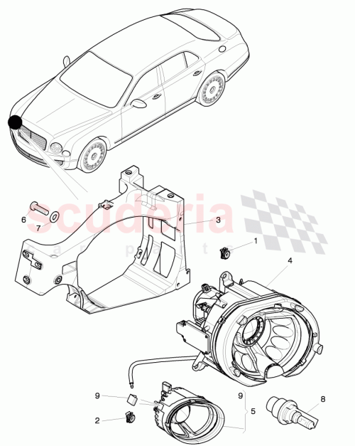 Part Diagram for Bentley 3Y1 941 015 R