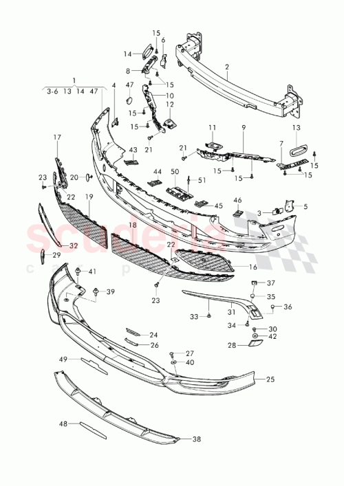 Part Diagram for Bentley 3W3 807 768 B
