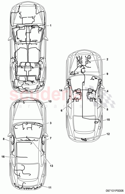 Part Diagram for Bentley 3W7971015C