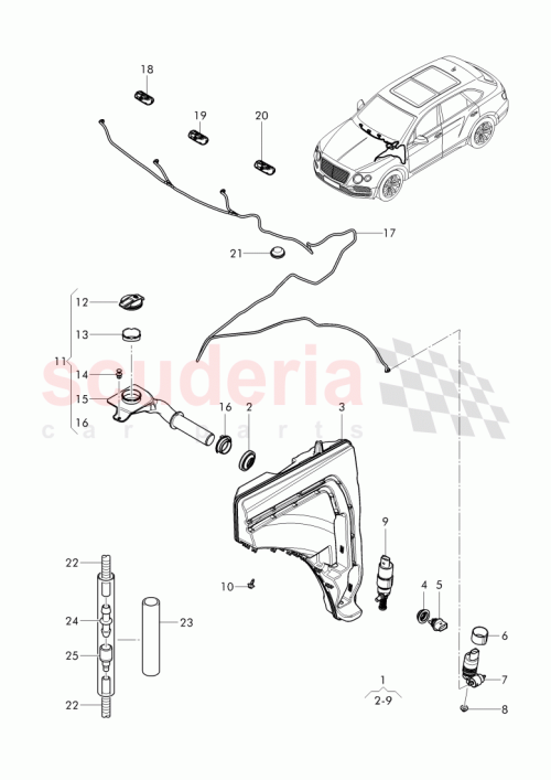 Part Diagram for Bentley 1K6 955 651