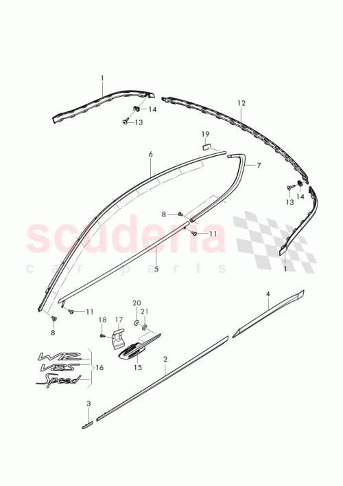 Part Diagram for Bentley 3W3 821 273 B