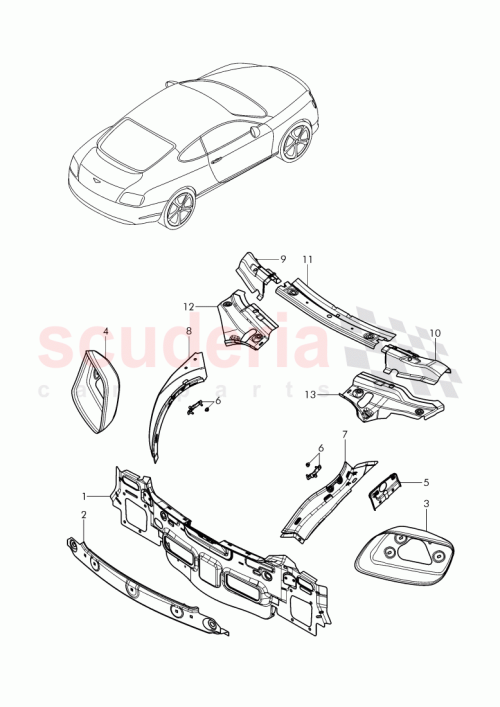 Part Diagram for Bentley 3W8813295C