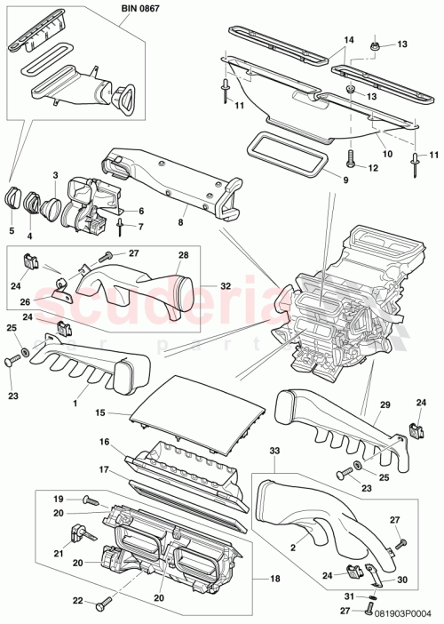 Part Diagram for Bentley 3W1819549A