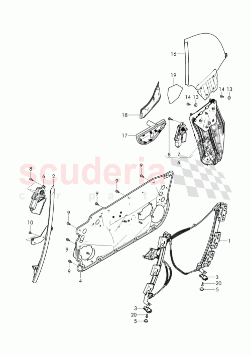 Part Diagram for Bentley 3W7 959 704 E