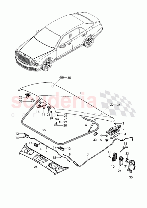 Part Diagram for Bentley 3Y0823485
