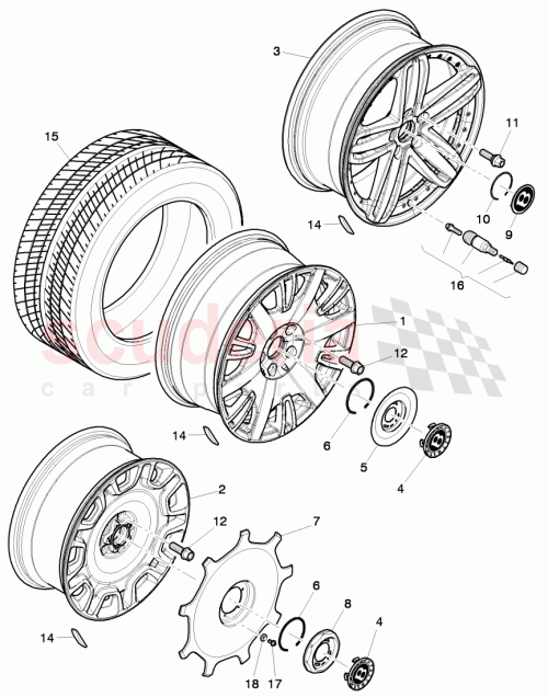 Part Diagram for Bentley 3Y0601259B