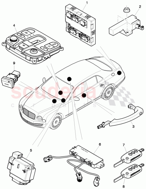 Part Diagram for Bentley 3Y0905865