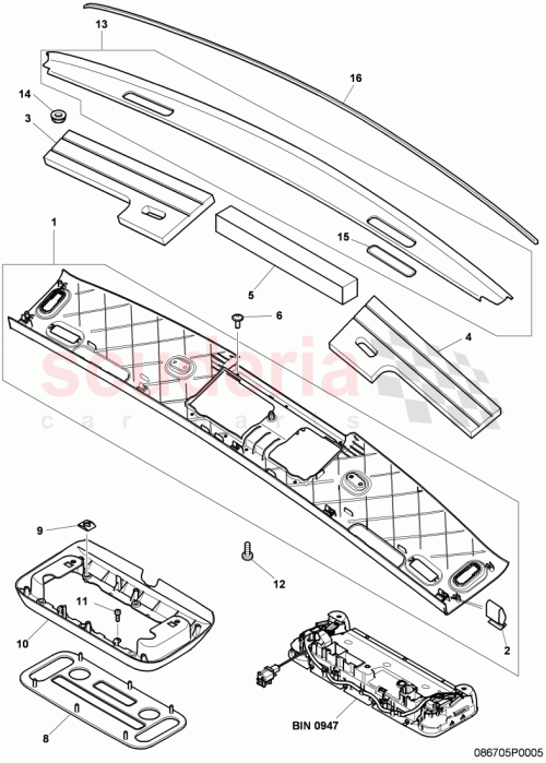 Part Diagram for Bentley 3W7867489M