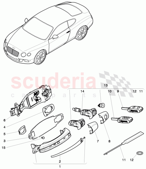 Part Diagram for Bentley 3W0837205J