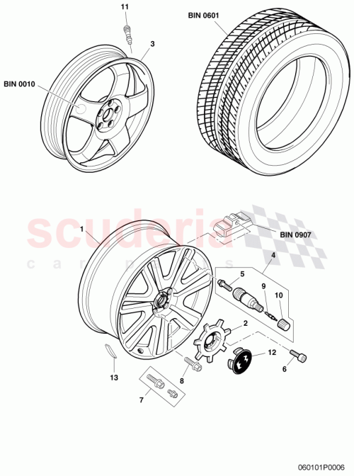 Part Diagram for Bentley 3W0 601 025 AB