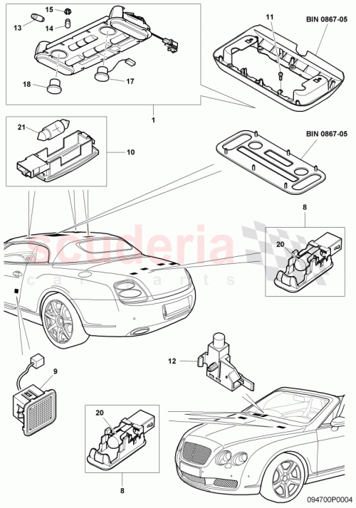 Part Diagram for Bentley 3W7959527K