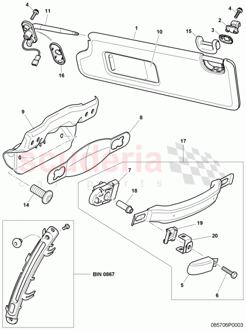 Part Diagram for Bentley 3W0857585D