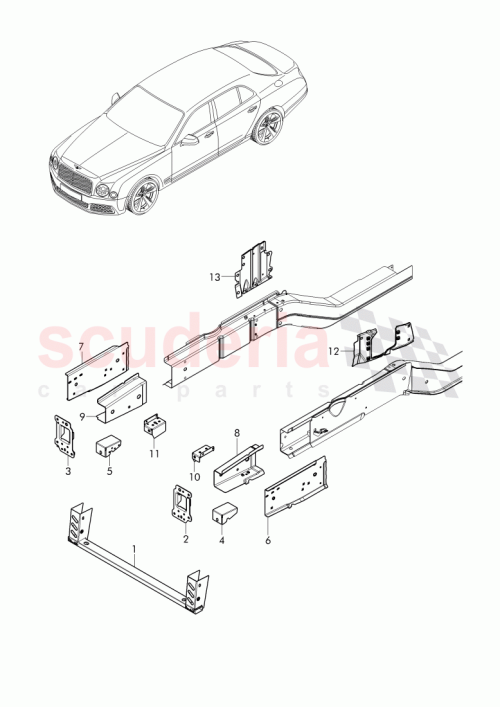 Part Diagram for Bentley 3Y0 805 677 A