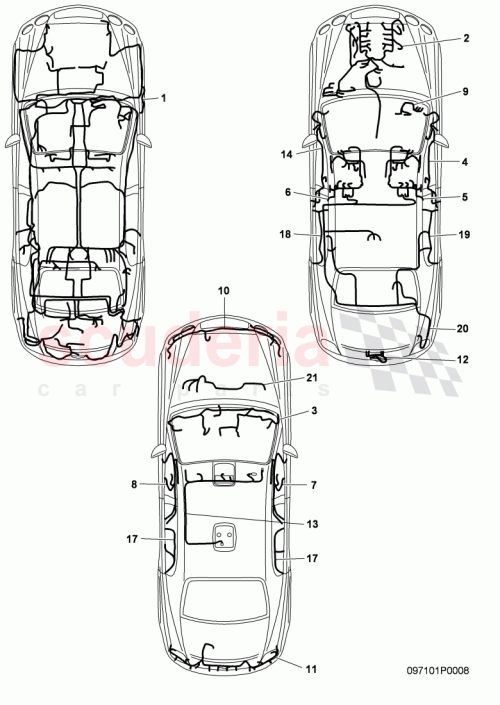 Part Diagram for Bentley 3W1971051P