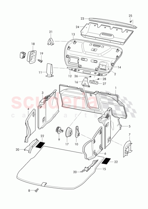 Part Diagram for Bentley 3W8 867 428 AM