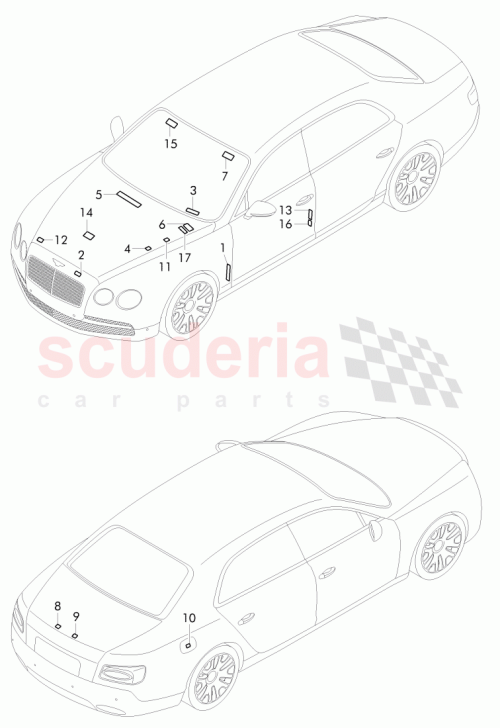 Part Diagram for Bentley 3W0 010 002 L