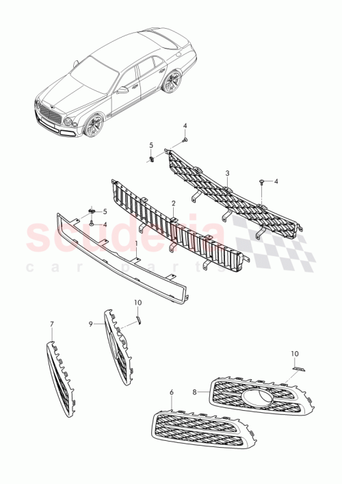 Part Diagram for Bentley 3Y0 807 668 P