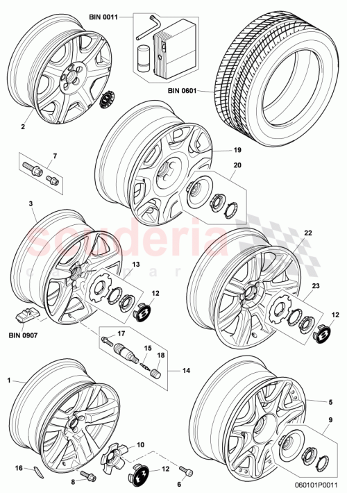 Part Diagram for Bentley 3W0601161DF