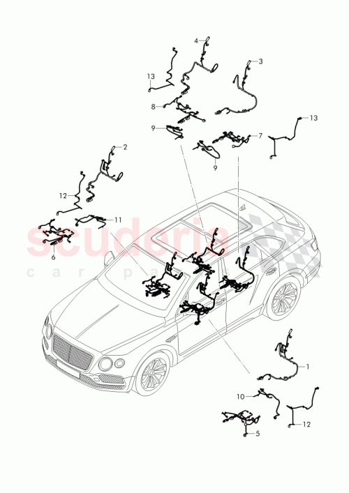 Part Diagram for Bentley 36A971366DK