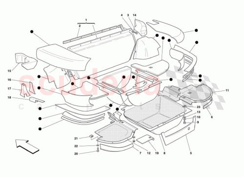 Part Diagram for Ferrari 64916600