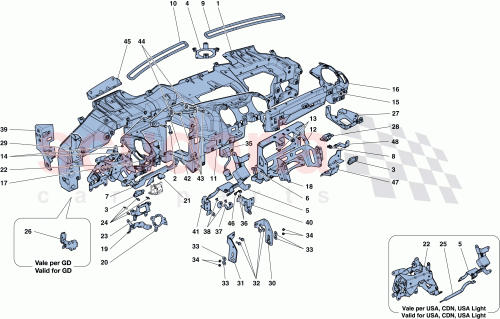 Part Diagram for Ferrari 86641100