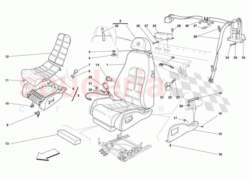 Part Diagram for Ferrari 64341400