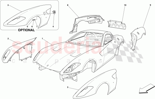 Part Diagram for Ferrari 70001338